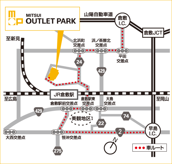 三井アウトレットパーク倉敷地図